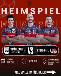 🏰🔥 SPIELTAG IN DER FESTUNG! 🤾‍♂️❤️

Dieses Wochenende heißt es wieder: Heimspielzeit! Unsere 1. und 3. Herren sind vor heimischem Publikum gefordert. 💪

Kommt in die Halle, unterstützt unsere Jungs und sorgt für ordentlich Stimmung auf der Tribüne! 📣🔥

Gemeinsam für unsere Festung! ❤️

#heimspiel #unserefestung #handball #gemeinsamstark